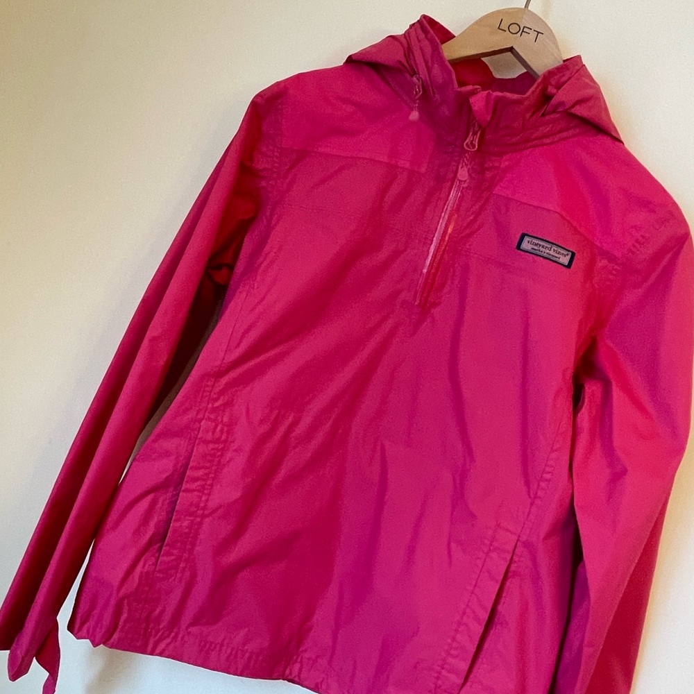 Pink Vineyard Vines Windbreaker Jacket